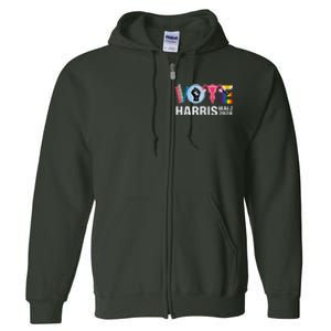 Harris Walz 24 Vote Books Lgbt Election Full Zip Hoodie