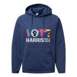 Harris Walz 24 Vote Books Lgbt Election Performance Fleece Hoodie