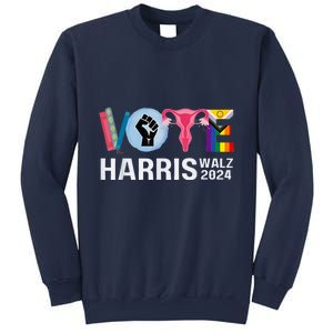 Harris Walz 24 Vote Books Lgbt Election Sweatshirt