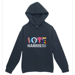 Harris Walz 24 Vote Books Lgbt Election Urban Pullover Hoodie