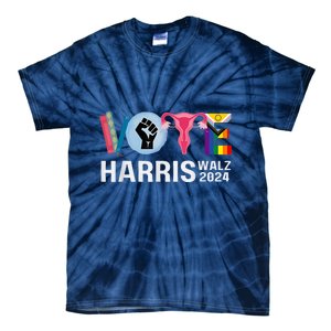 Harris Walz 24 Vote Books Lgbt Election Tie-Dye T-Shirt