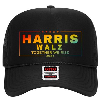 Harris Walz 2024 Together We Rise Lgbt Gift Trucker Hat