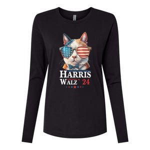 Harris Waltz 2024 Election Cat Ladies Kamala Harris Womens Cotton Relaxed Long Sleeve T-Shirt