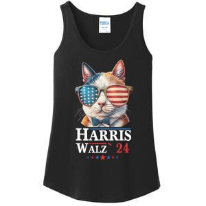 Harris Waltz 2024 Election Cat Ladies Kamala Harris Ladies Essential Tank