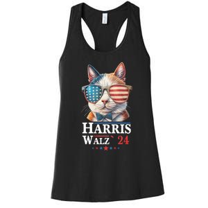 Harris Waltz 2024 Election Cat Ladies Kamala Harris Women's Racerback Tank