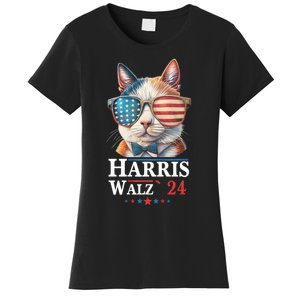 Harris Waltz 2024 Election Cat Ladies Kamala Harris Women's T-Shirt