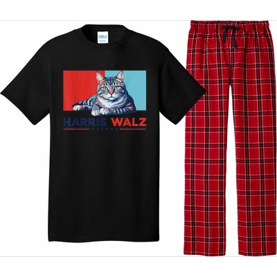 Harris Walz 2024 Funny Cat Election Kamala Harris Pajama Set