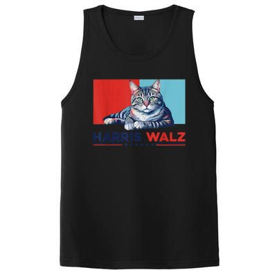 Harris Walz 2024 Funny Cat Election Kamala Harris PosiCharge Competitor Tank