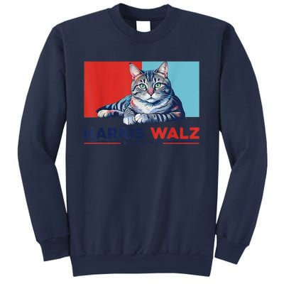 Harris Walz 2024 Funny Cat Election Kamala Harris Sweatshirt