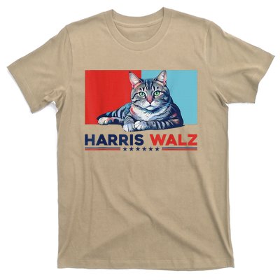 Harris Walz 2024 Funny Cat Election Kamala Harris T-Shirt