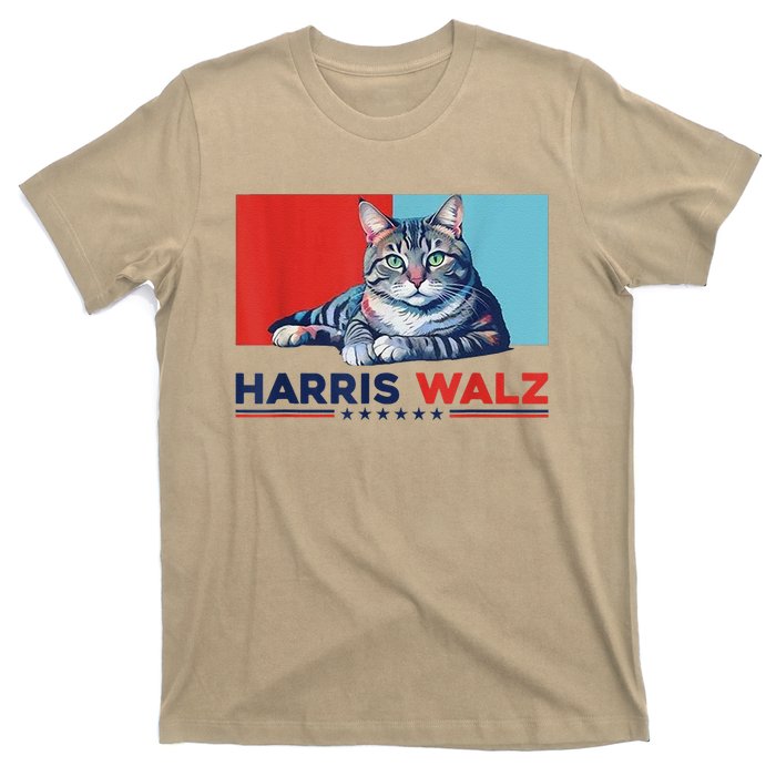 Harris Walz 2024 Funny Cat Election Kamala Harris T-Shirt