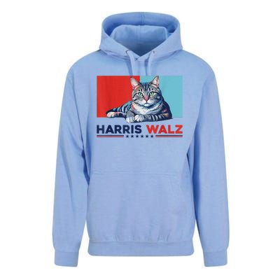 Harris Walz 2024 Funny Cat Election Kamala Harris Unisex Surf Hoodie