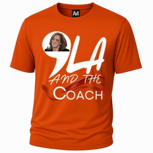 Harris Walz 2024 Comma La And The Coach Kamala Image Great Gift Cooling Performance Crew T-Shirt