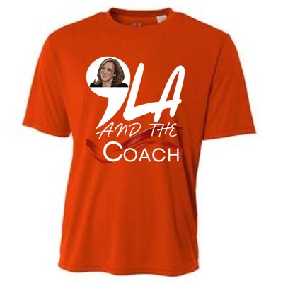 Harris Walz 2024 Comma La And The Coach Kamala Image Great Gift Cooling Performance Crew T-Shirt