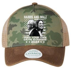 Harris Walz 2024 Mind Your Own Damn Business Legacy Tie Dye Trucker Hat