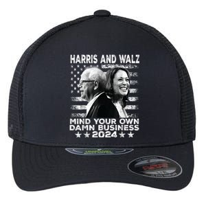 Harris Walz 2024 Mind Your Own Damn Business Flexfit Unipanel Trucker Cap