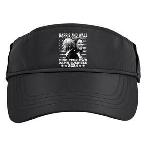 Harris Walz 2024 Mind Your Own Damn Business Adult Drive Performance Visor