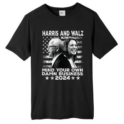 Harris Walz 2024 Mind Your Own Damn Business Tall Fusion ChromaSoft Performance T-Shirt