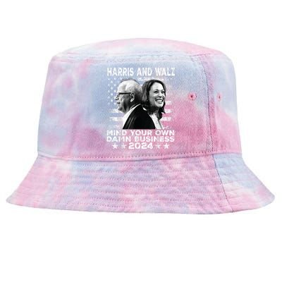 Harris Walz 2024 Mind Your Own Damn Business Tie-Dyed Bucket Hat