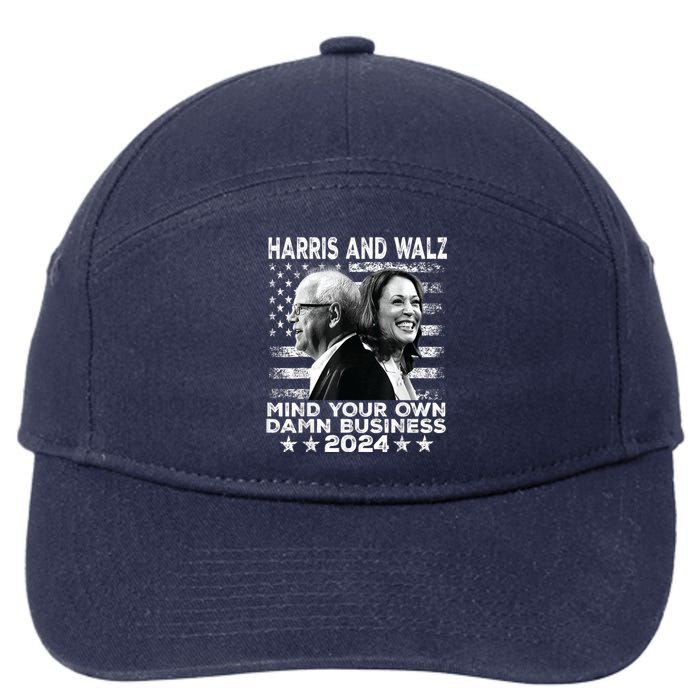 Harris Walz 2024 Mind Your Own Damn Business 7-Panel Snapback Hat