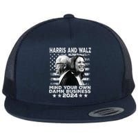 Harris Walz 2024 Mind Your Own Damn Business Flat Bill Trucker Hat