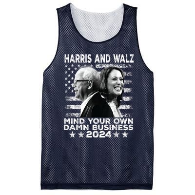 Harris Walz 2024 Mind Your Own Damn Business Mesh Reversible Basketball Jersey Tank