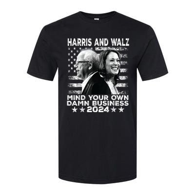 Harris Walz 2024 Mind Your Own Damn Business Softstyle® CVC T-Shirt