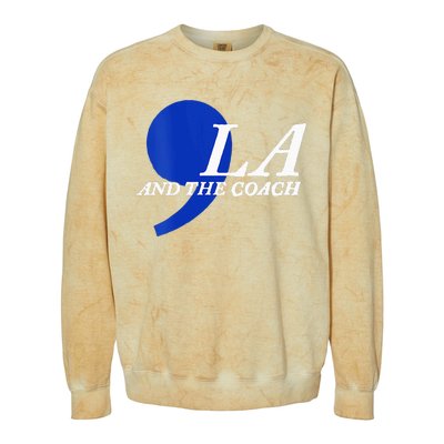 Harris Walz 2024 Comma La And The Coach Colorblast Crewneck Sweatshirt