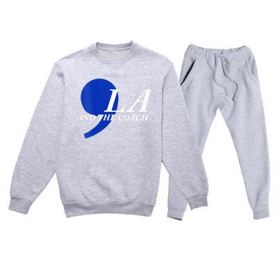 Harris Walz 2024 Comma La And The Coach Premium Crewneck Sweatsuit Set