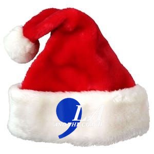 Harris Walz 2024 Comma La And The Coach Premium Christmas Santa Hat