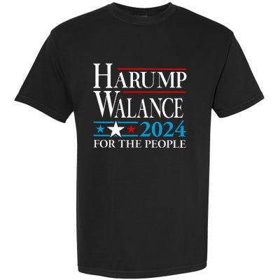 Harump Wallace 2024 Harris Trump Walz Vance Garment-Dyed Heavyweight T-Shirt