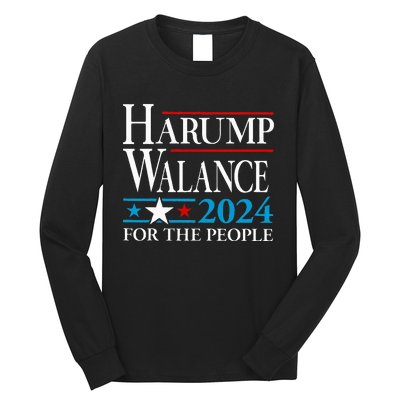 Harump Wallace 2024 Harris Trump Walz Vance Long Sleeve Shirt