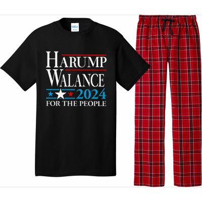 Harump Wallace 2024 Harris Trump Walz Vance Pajama Set