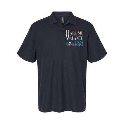 Harump Wallace 2024 Harris Trump Walz Vance Softstyle Adult Sport Polo