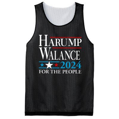 Harump Wallace 2024 Harris Trump Walz Vance Mesh Reversible Basketball Jersey Tank