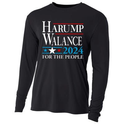 Harump Wallace 2024 Harris Trump Walz Vance Cooling Performance Long Sleeve Crew