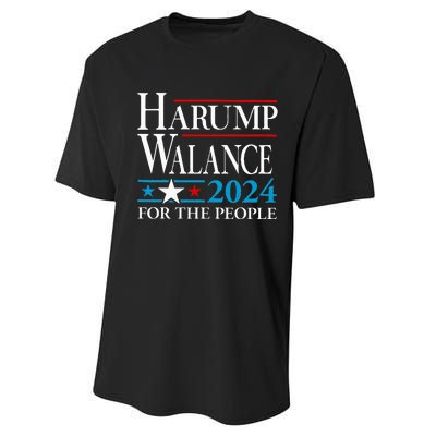 Harump Wallace 2024 Harris Trump Walz Vance Performance Sprint T-Shirt