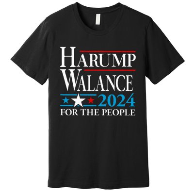 Harump Wallace 2024 Harris Trump Walz Vance Premium T-Shirt