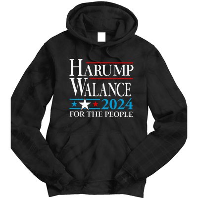 Harump Wallace 2024 Harris Trump Walz Vance Tie Dye Hoodie