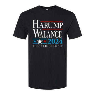 Harump Wallace 2024 Harris Trump Walz Vance Softstyle CVC T-Shirt