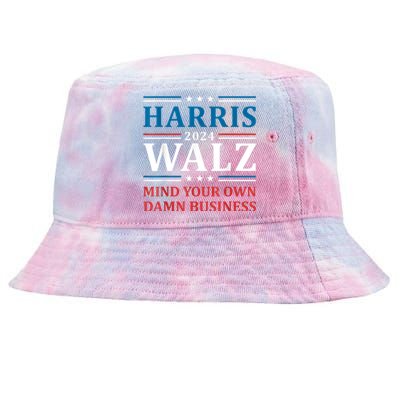 Harris Walz 2024 Mind Your Own Damn Business Tie-Dyed Bucket Hat