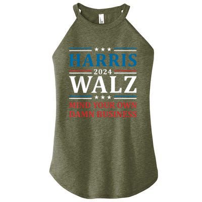 Harris Walz 2024 Mind Your Own Damn Business Women's Perfect Tri Rocker Tank