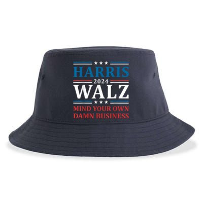 Harris Walz 2024 Mind Your Own Damn Business Sustainable Bucket Hat