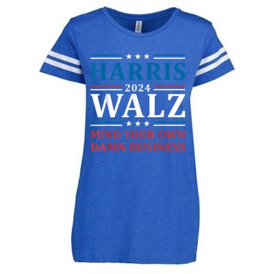 Harris Walz 2024 Mind Your Own Damn Business Enza Ladies Jersey Football T-Shirt