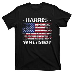 Harris Whitmer 2024 Distressed Us Flag Election President T-Shirt