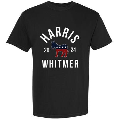 Harris Whitmer 2024 Vote Kamala Harris Gretchen Whitmer 24 Garment-Dyed Heavyweight T-Shirt