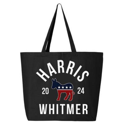 Harris Whitmer 2024 Vote Kamala Harris Gretchen Whitmer 24 25L Jumbo Tote