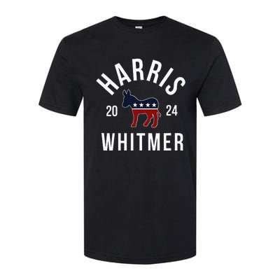 Harris Whitmer 2024 Vote Kamala Harris Gretchen Whitmer 24 Softstyle CVC T-Shirt