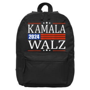 Harris Waltz 2024 Kamala Harris Tim Waltz 2024 16 in Basic Backpack