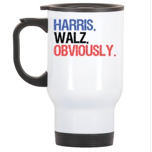 Harris Walz 24 Kamala Harris Madam President 2024 Election Gift Stainless Steel Travel Mug